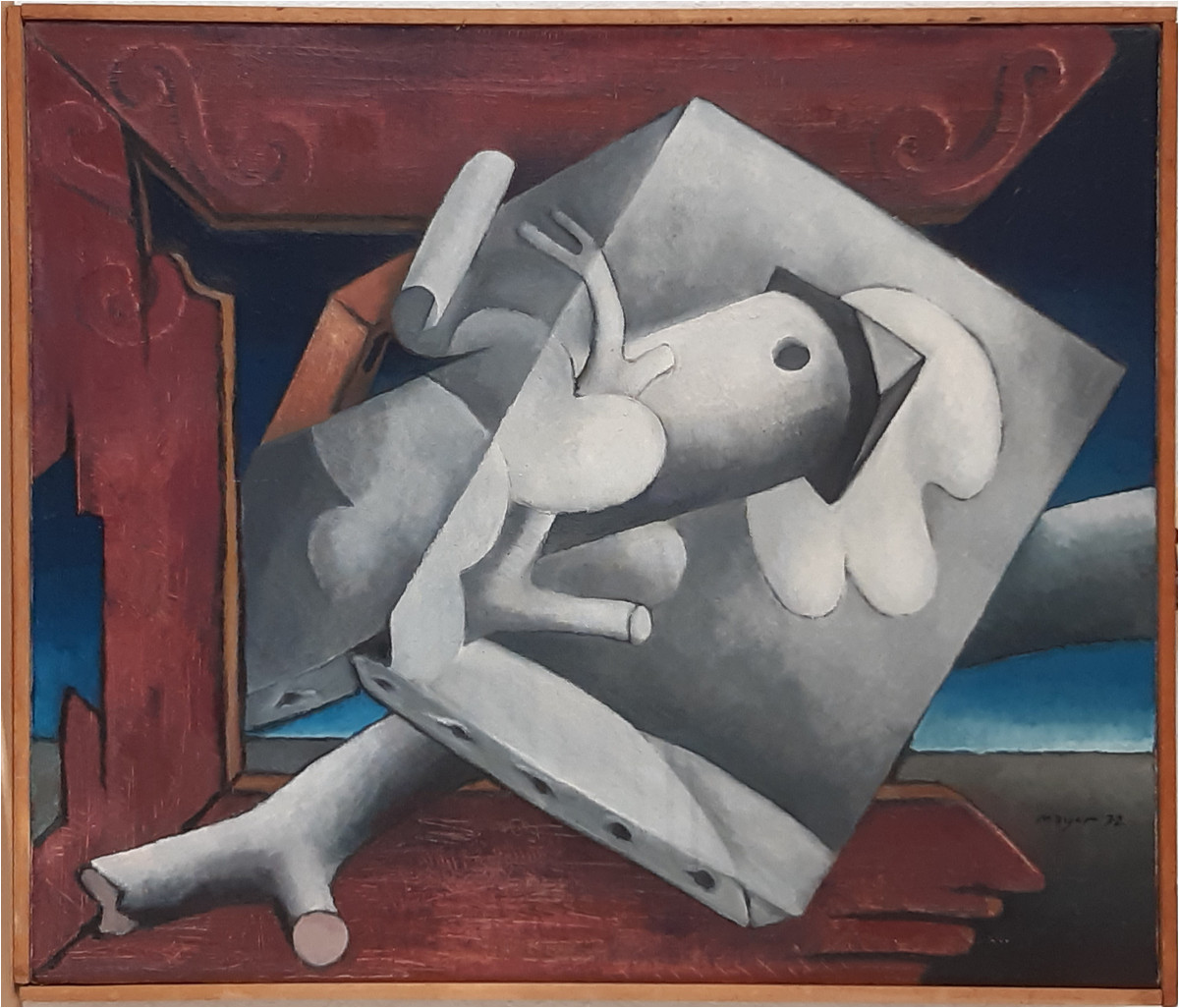 GG Mayer, Ernst W. NUN RETTET UNS NICHTS MEHR 60x70 Öl auf L 1972